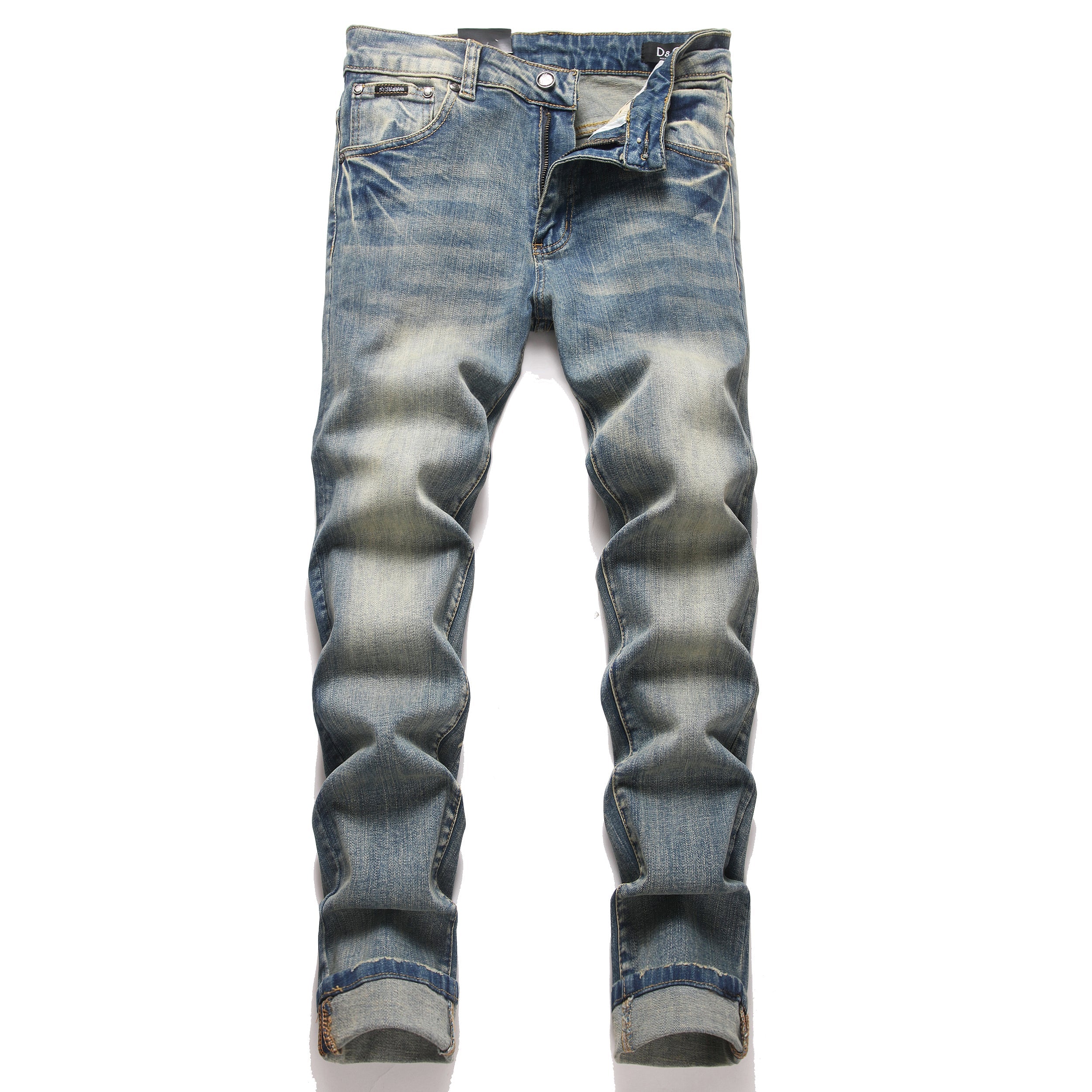 Dolce & Gabbana DG VIBE3 Embroidered Logo Slim Fit Jeans