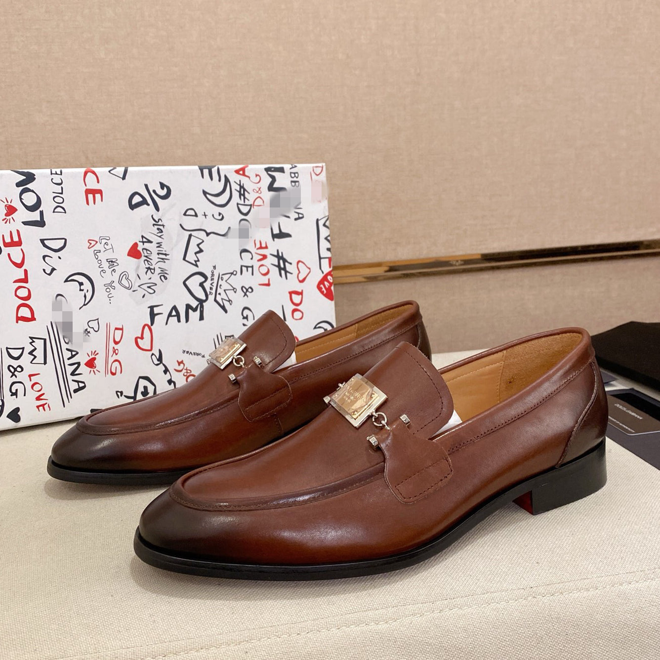 Dolce & Gabbana DG Logo Black Suede Loafers | Men's Luxury Slip-On Dress Shoes