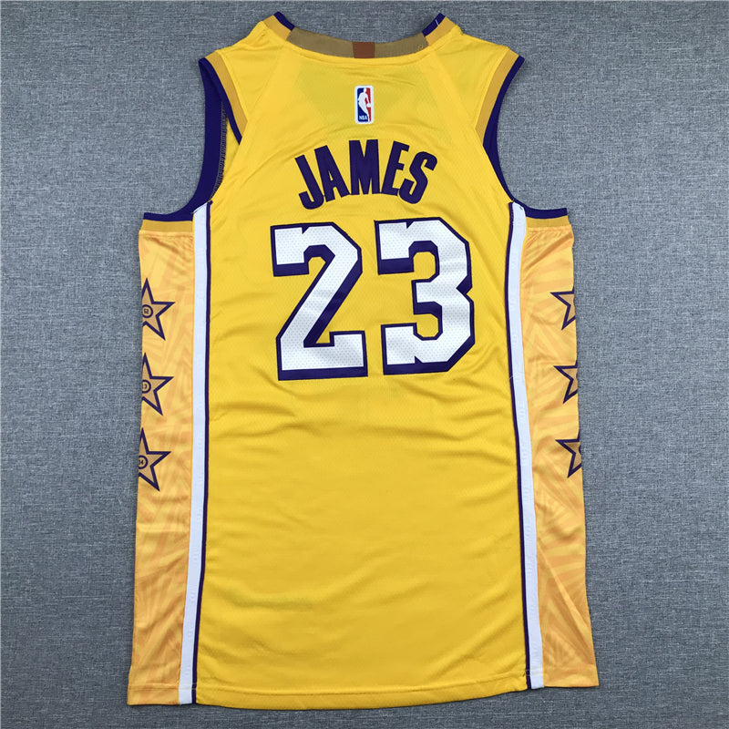 Men's Los Angeles Lakers LeBron James #23 Yellow Swingman Jerseys