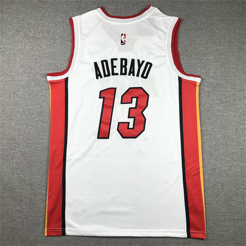 Men's Miami Heat Bam Adebayo #13 White 2022/23 Swingman Jerseys - Association Edition