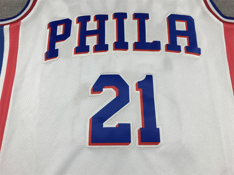 Men's Philadelphia 76ers Joel Embiid #21 White Swingman Jerseys