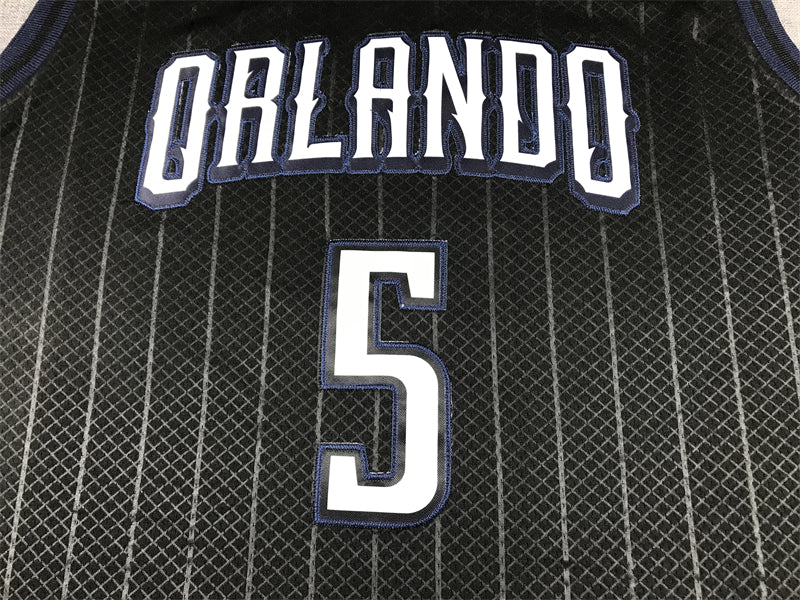 Men's Orlando Magic Paolo Banchero #5 Black 2022/23 Swingman Jerseys - City Edition
