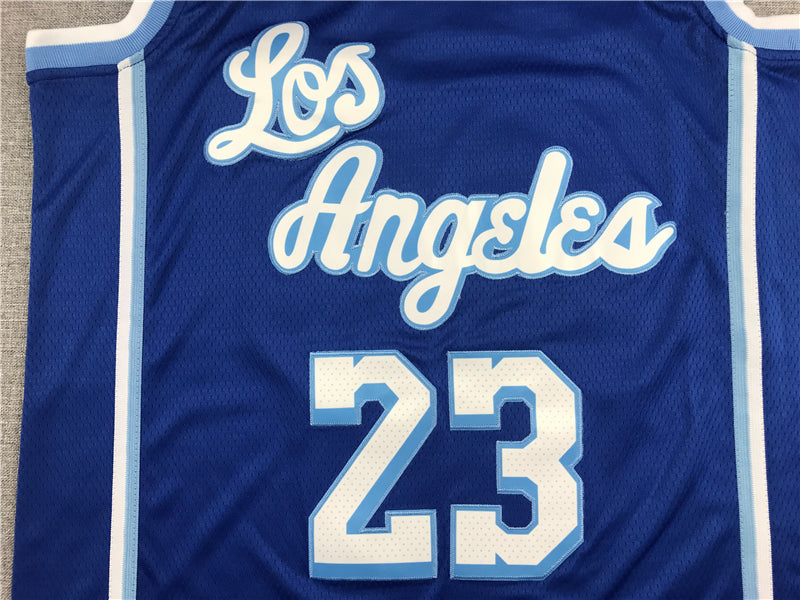 Men's Los Angeles Lakers LeBron James #23 Blue Swingman Jerseys