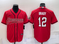 Men's Tampa Bay Buccaneers Tom Brady #12 Red Game Jerseys Joint Edition