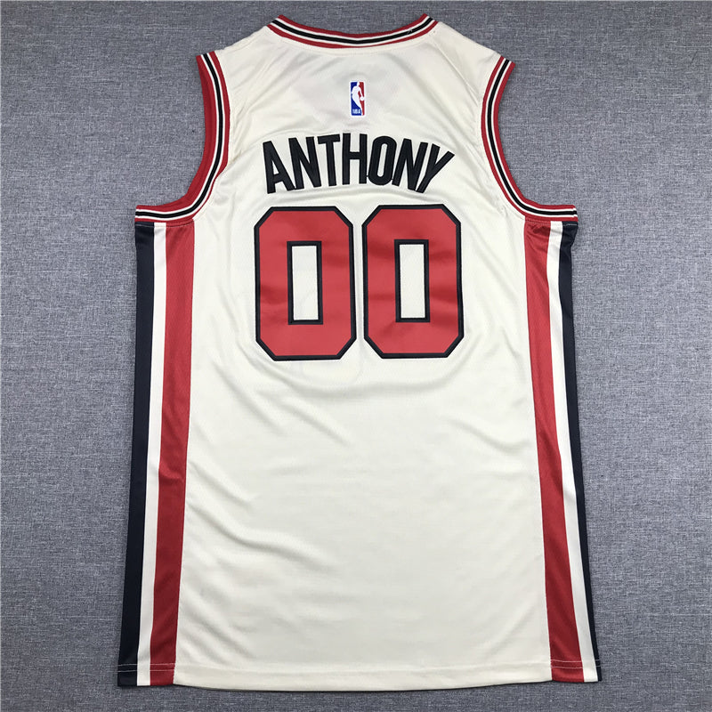 Men's Portland Trail Blazers Carmelo Anthony White Swingman Jerseys City Edition