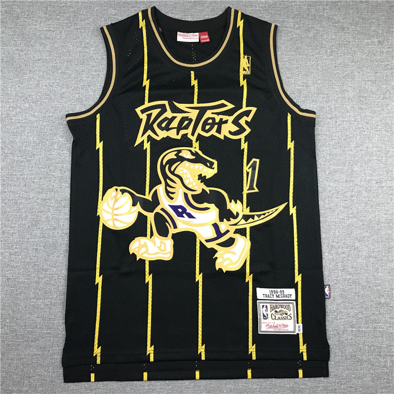 Men's Toronto Raptors Tracy McGrady Black 1998-99 Hardwood Classics Swingman Jerseys