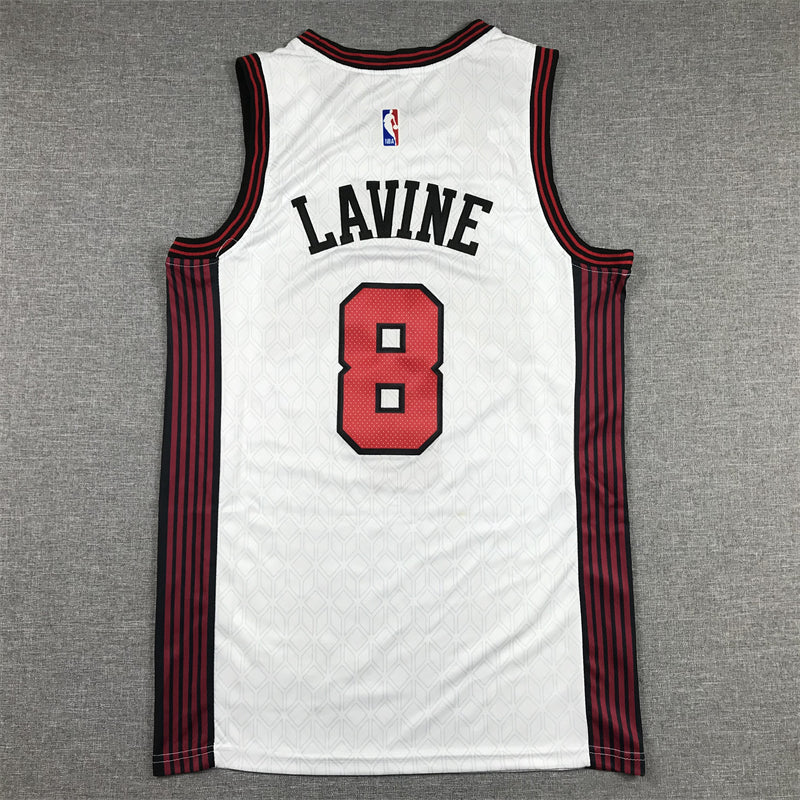 Men's Chicago Bulls Zach LaVine #8 White 2022/23 Swingman Jerseys - City Edition
