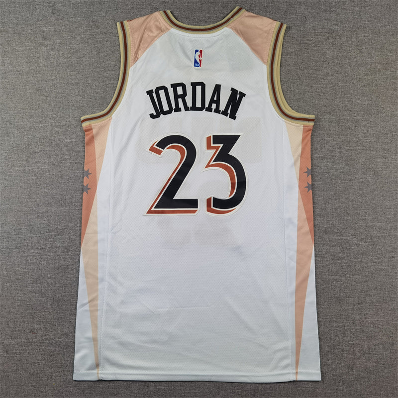 Men's Chicago Bulls Michael Jordan #23 White 2024/25 Swingman Player Jerseys - City Edition
