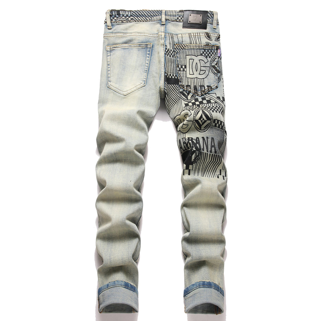 Dolce & Gabbana DG VIBE3 Embroidered Logo Slim Fit Jeans