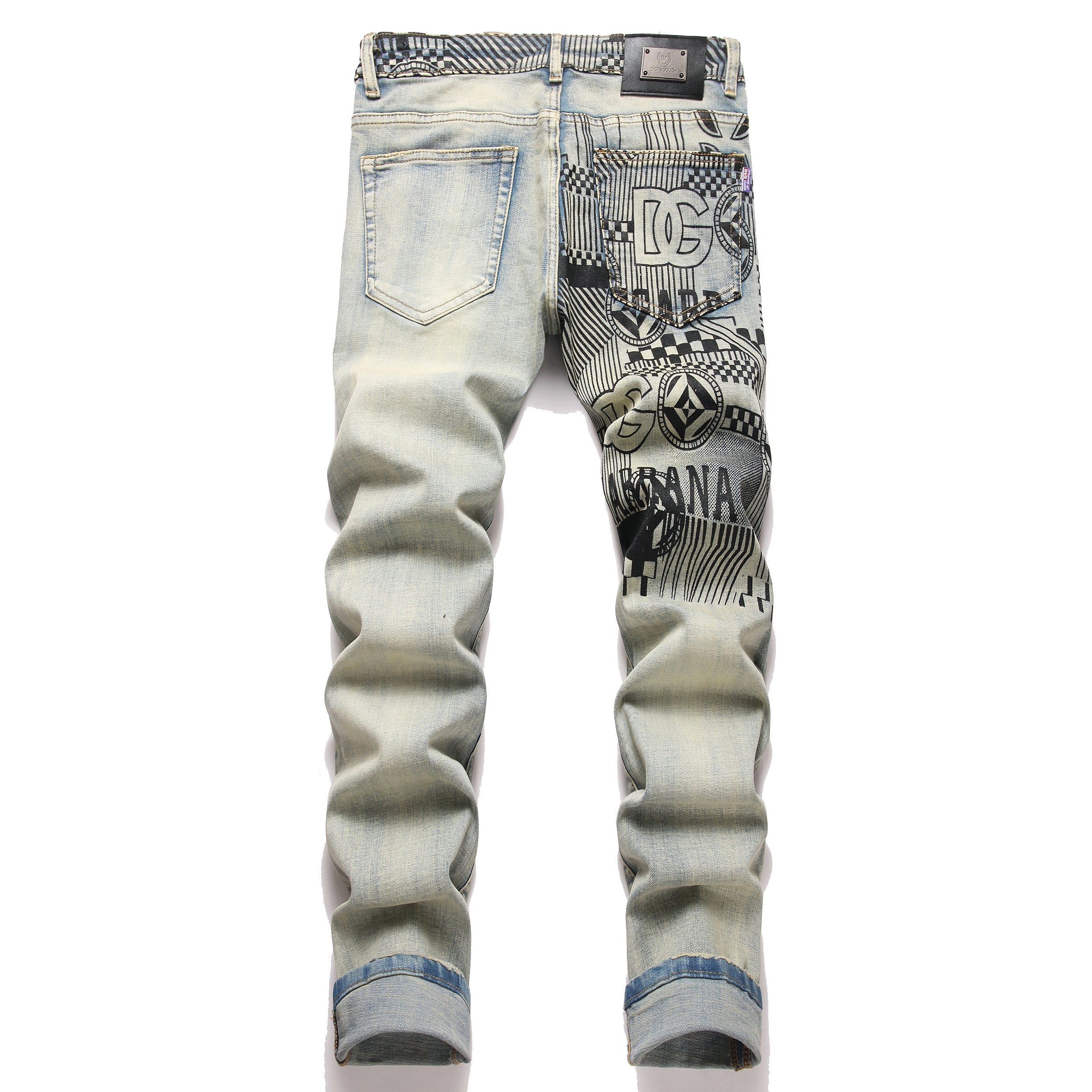 Dolce & Gabbana DG VIBE3 Embroidered Logo Slim Fit Jeans