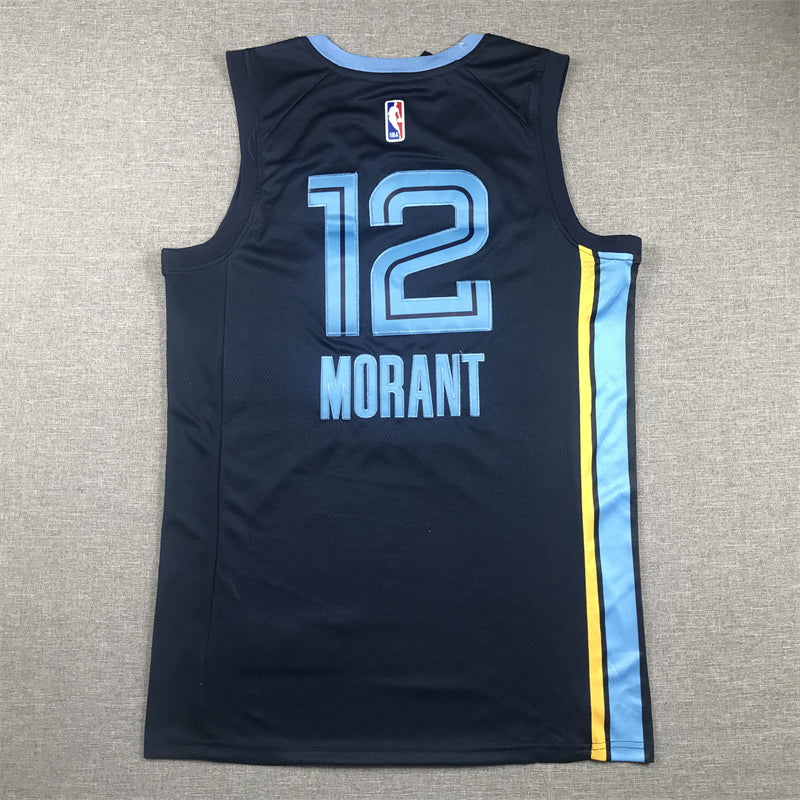 Men's Memphis Grizzlies Ja Morant #12 Navy Fast Break Replica Jerseys