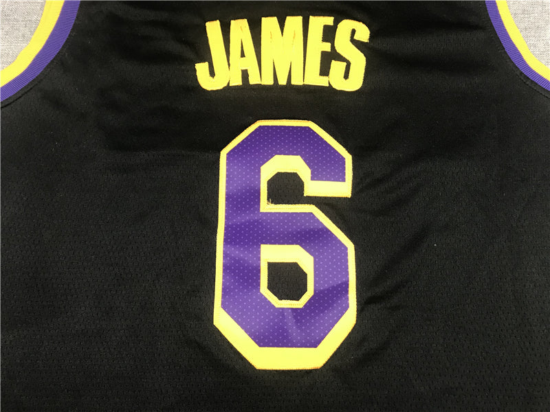 Men's Los Angeles Lakers LeBron James 2020/21 Black Swingman Player Jerseys