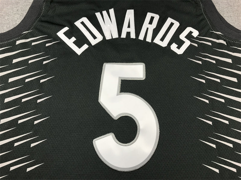 Men's Minnesota Timberwolves Anthony Edwards #5 Gray Swingman Player Jerseys