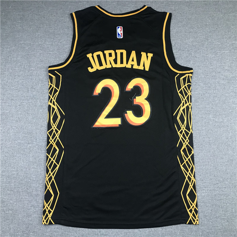 Men's Chicago Bulls Michael Jordan Black Classics Swingman Jerseys - City Edition