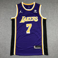 Men's Los Angeles Lakers Carmelo Anthony #7 Purple Fast Break Replica Jerseys