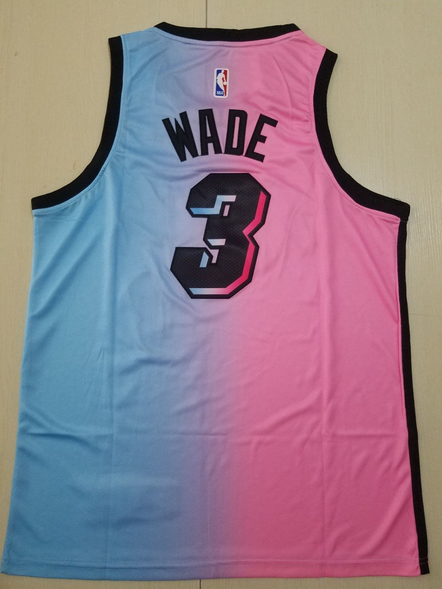 Men's Miami Heat Dwyane Wade #3 Pink/Blue Swingman Player Jerseys