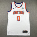 Men's New York Knicks Donte DiVincenzo #0 White Swingman Jerseys - Association Edition