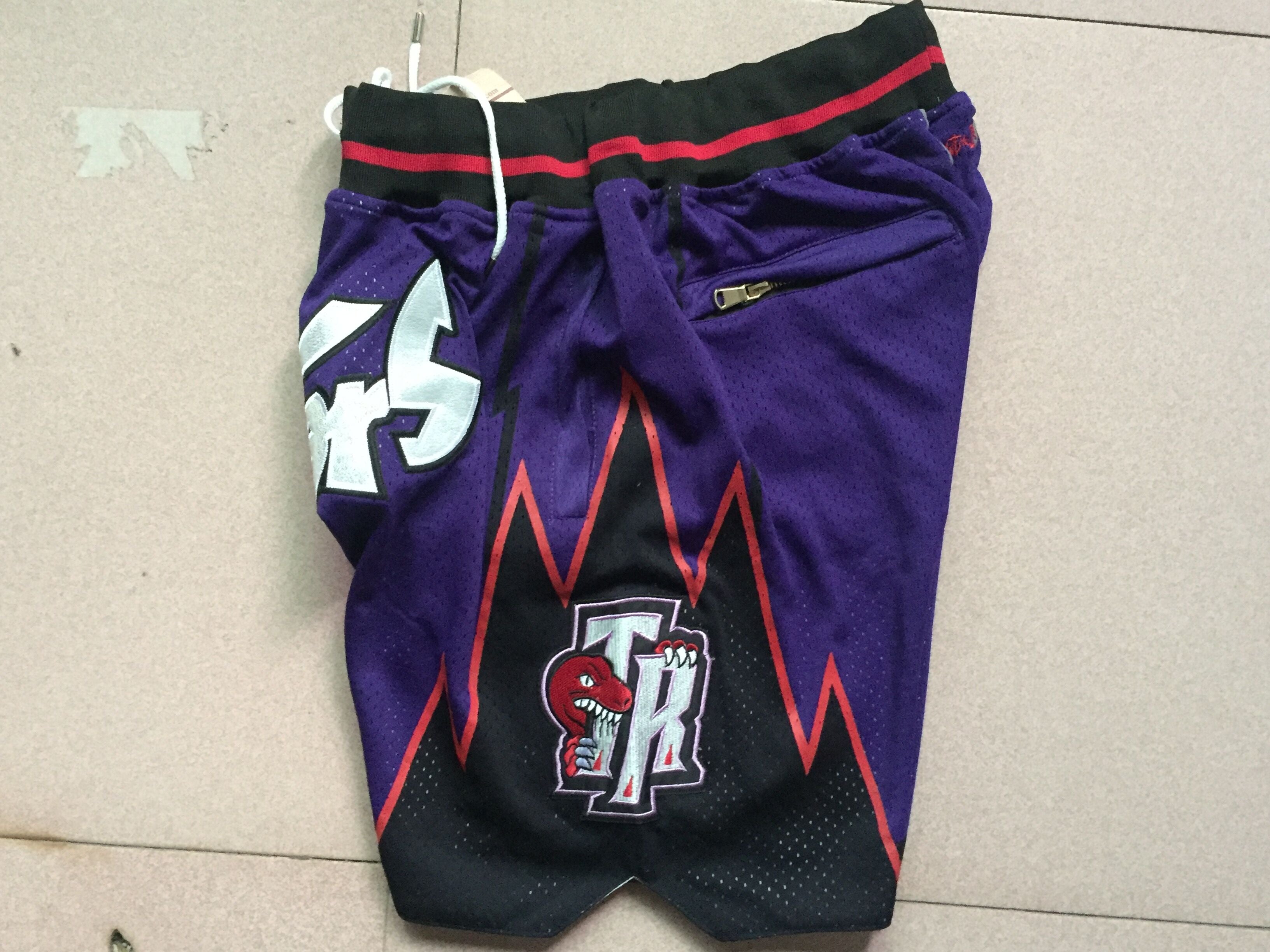 Men's Toronto Raptors Purple 1997-98 Hardwood Classics Basketball Shorts1