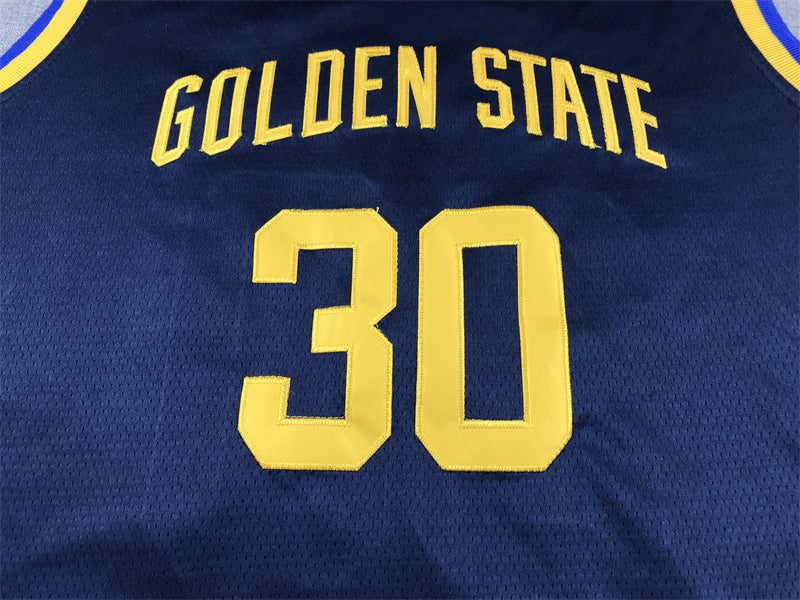 Men's Golden State Warriors Stephen Curry #30 Navy Swingman Jerseys - Statement Edition