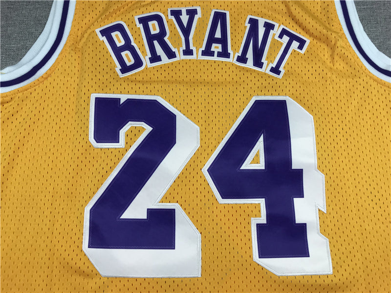 Men's Kobe Bryant Los Angeles Lakers #24 NBA Jerseys - Retro Yellow