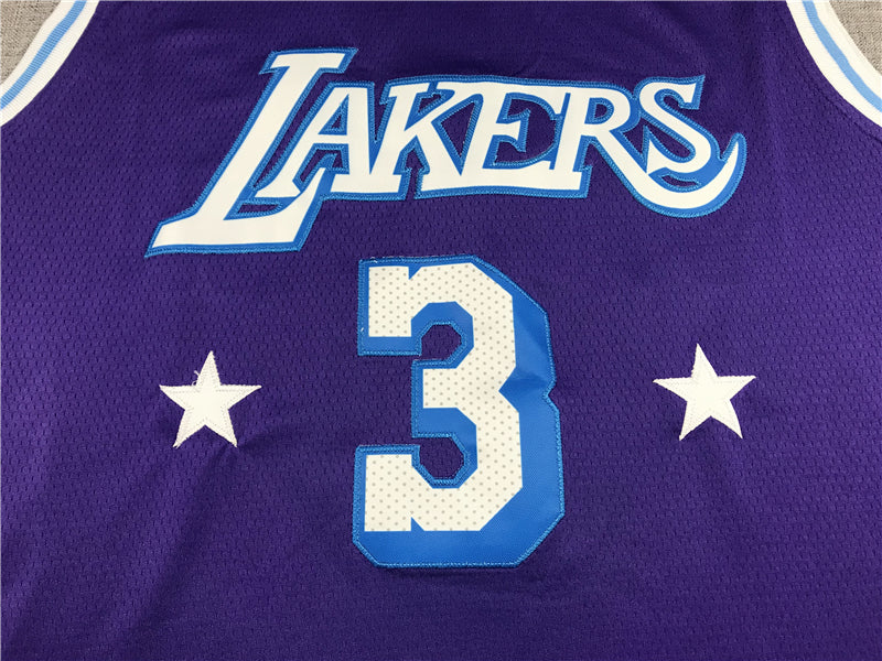 Men's Los Angeles Lakers Anthony Davis #3 Purple Swingman Jerseys - City Edition