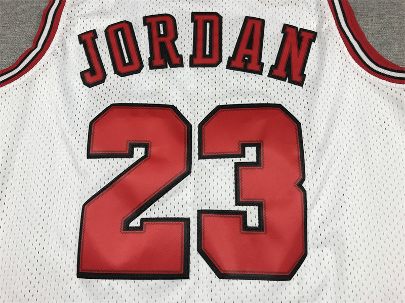 Men's Chicago Bulls Michael Jordan White 1997-98 Hardwood Classics Player Jerseys