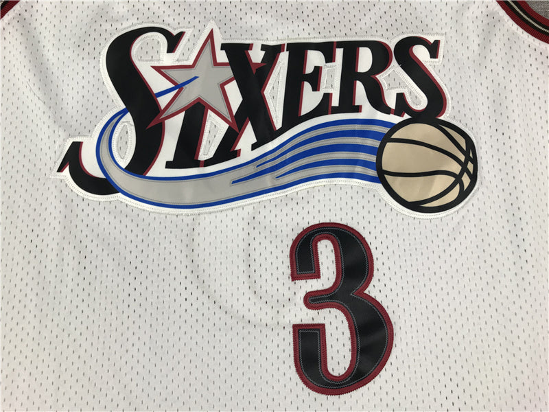 Men's Philadelphia 76ers Allen Iverson #3 White Swingman Jerseys