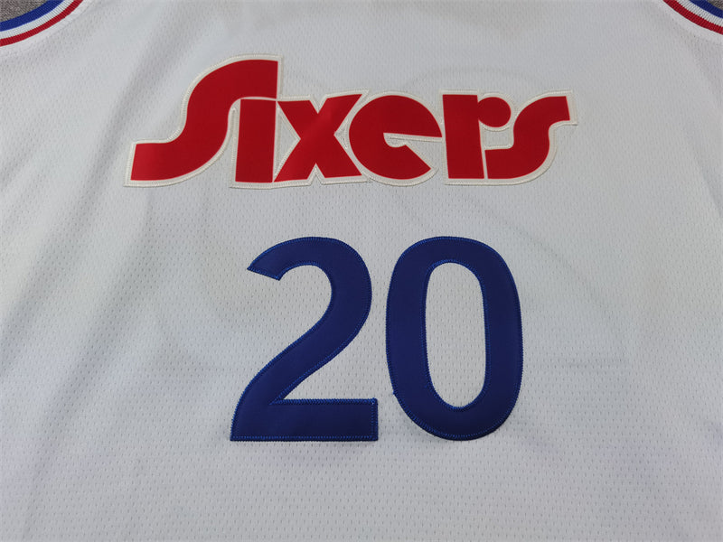 Men's Philadelphia 76ers Jared McCain #20 White 2024/25 Swingman Player Jerseys - City Edition