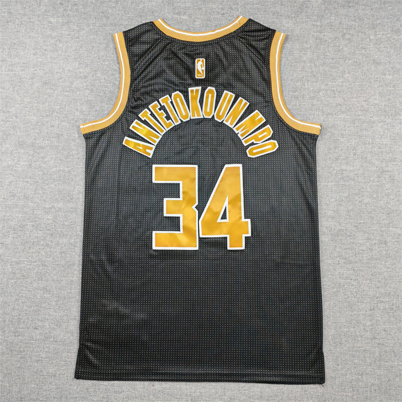 Men's Milwaukee Bucks Giannis Antetokounmpo #34 Black Select Series Swingman Jerseys