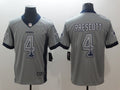 Men's Dallas Cowboys Dak Prescott #4 Gray Authentic Game Jerseys