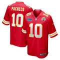Men's Kansas City Chiefs Isiah Pacheco #10 Red Super Bowl LVII Patch Game Jerseys