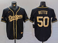 Men's Los Angeles Dodgers Mookie Betts #50 Black Player Jerseys