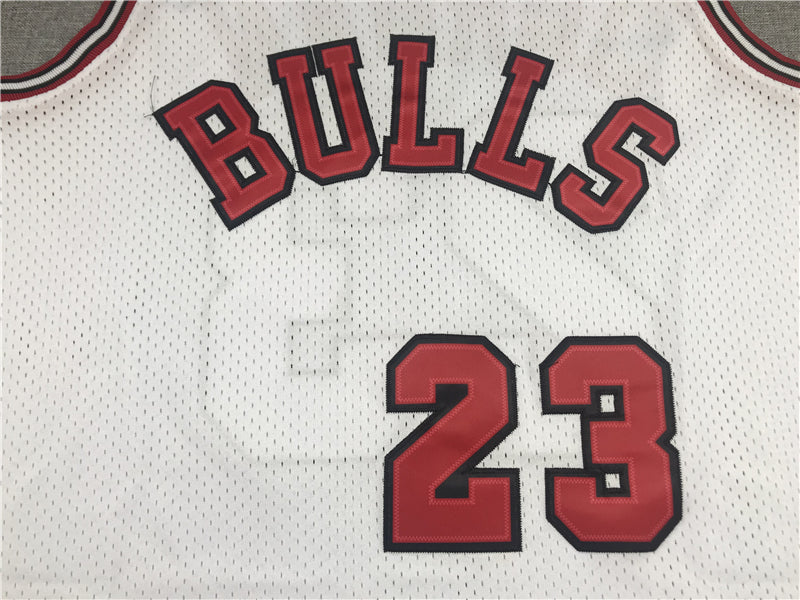 Men's Chicago Bulls Michael Jordan White 1984-85 Hardwood Classics Jerseys