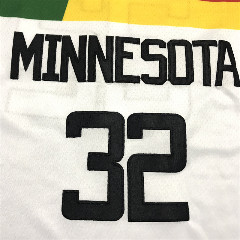 Men's Minnesota Timberwolves Karl-Anthony Towns #32 White Swingman Jerseys - City Edition