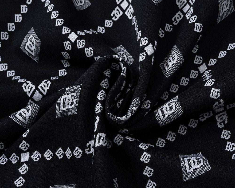 Dolce & Gabbana DG Black & White Bandana Print Short-Sleeve Shirt