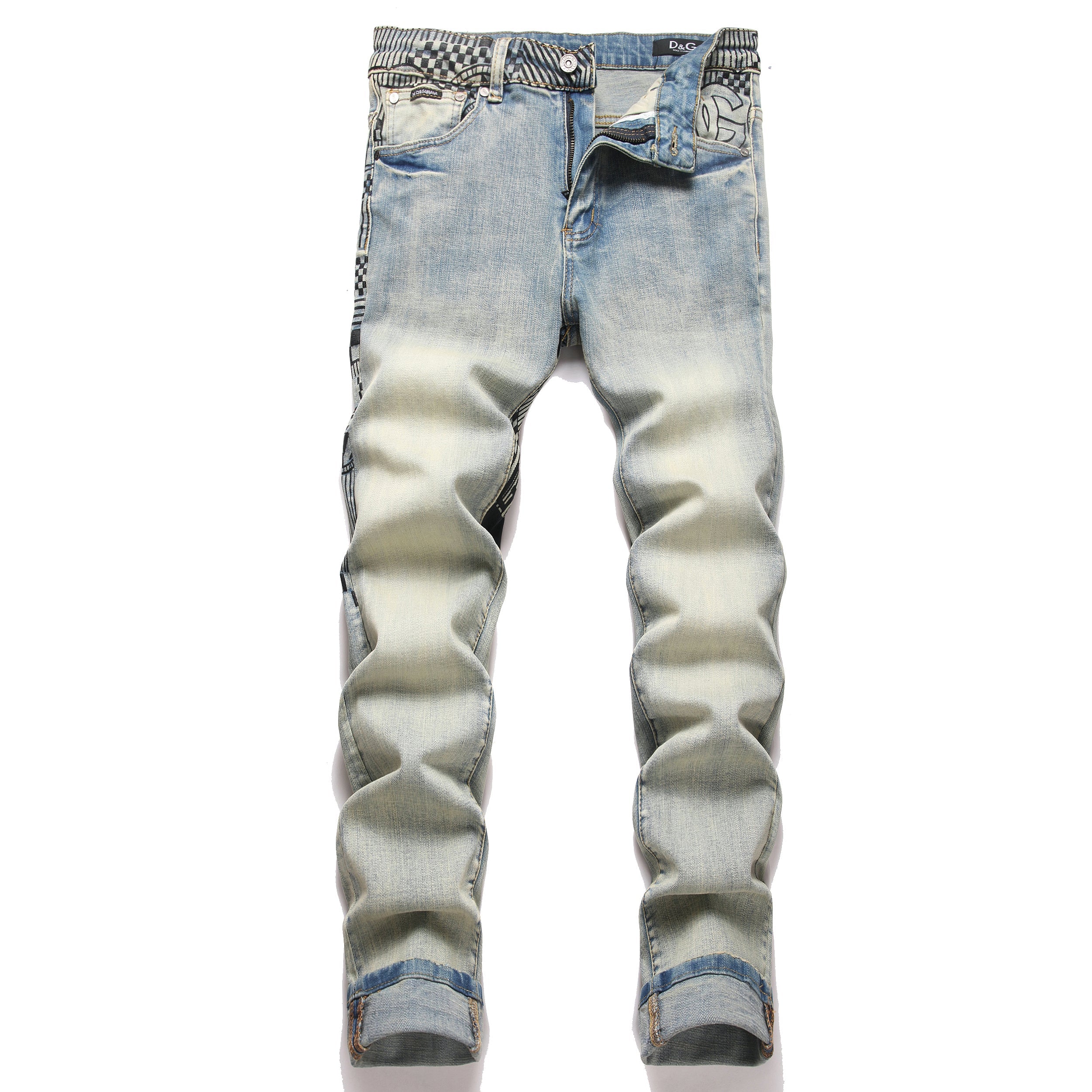 Dolce & Gabbana DG VIBE3 Embroidered Logo Slim Fit Jeans