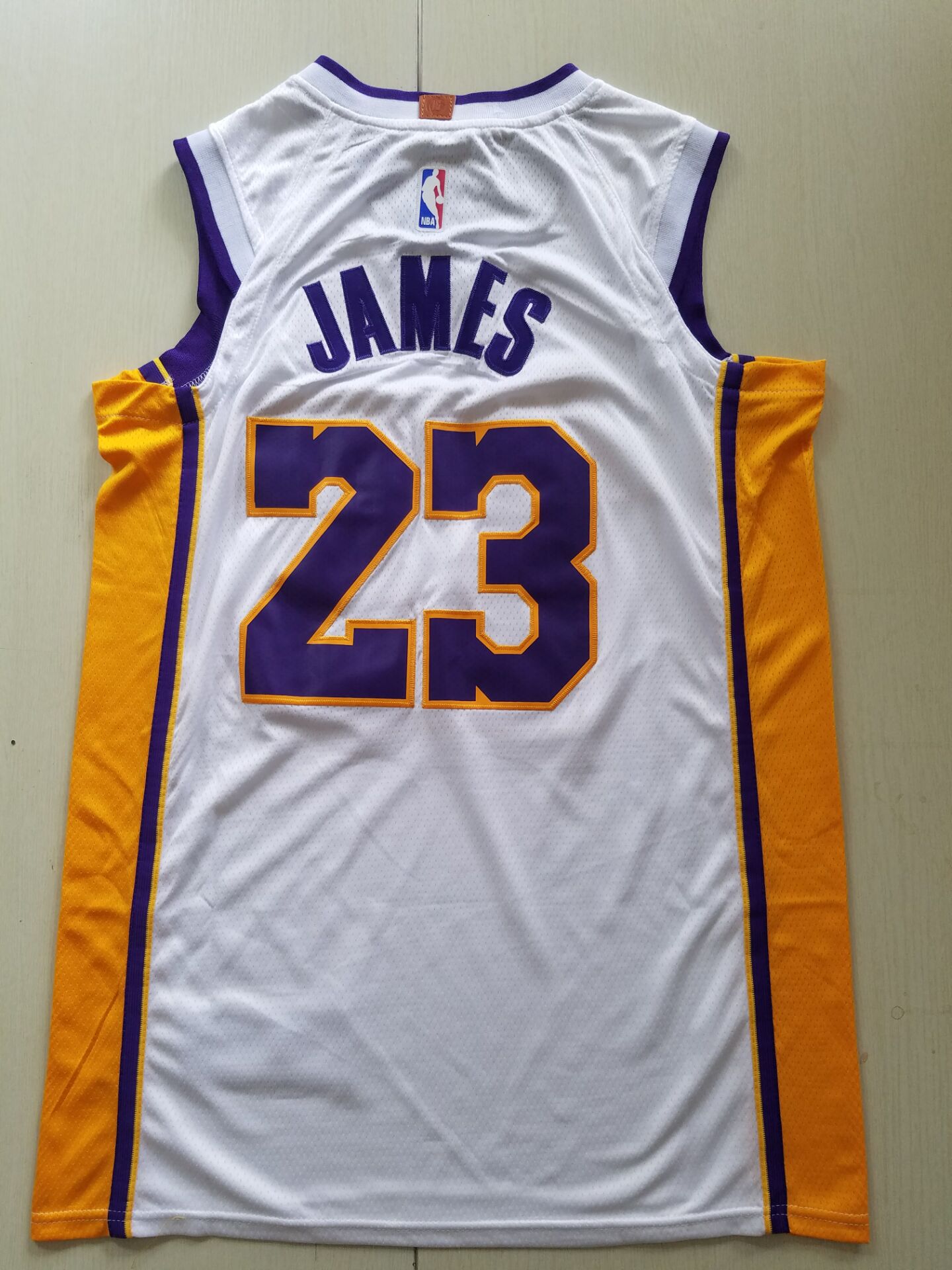 Men's Los Angeles Lakers LeBron James #23 NBA White Swingman Jerseys