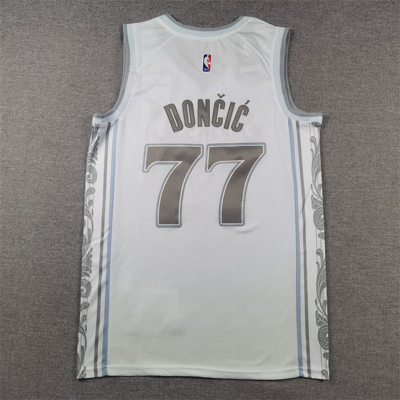 Men's Dallas Mavericks Luka Doncic #77 White 2024/25 Swingman Player Jerseys - City Edition