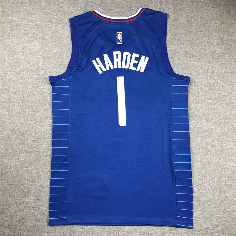 Men's LA Clippers James Harden #1 Royal Swingman Jerseys - Icon Edition