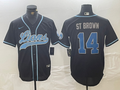 Men's Detroit Lions Amon-Ra St. Brown #14 Black Player Jerseys