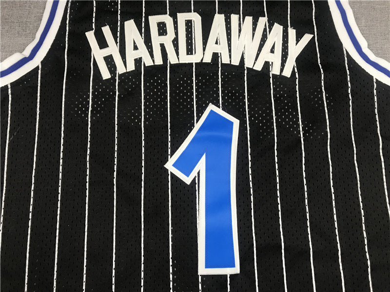 Men's Orlando Magic Penny Hardaway #1 Black Hardwood Classics Swingman Jerseys