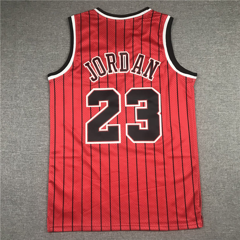 Men's Chicago Bulls Michael Jordan #23 Red Hardwood Classics Authentic Jerseys