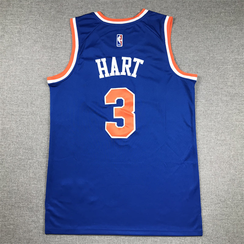 Men's New York Knicks Josh Hart #3 Blue Swingman Jerseys - Icon Edition