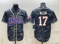 Men's Buffalo Bills Josh Allen #17 Grey Camouflage Game Jerseys Joint Edition