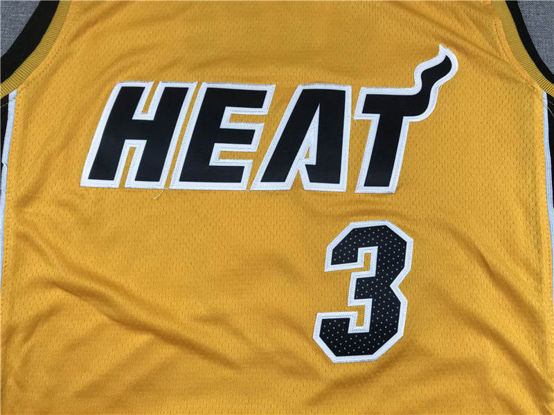 Men's Miami Heat Dwyane Wade #3 Gold 2020/21 Swingman Player Jerseys