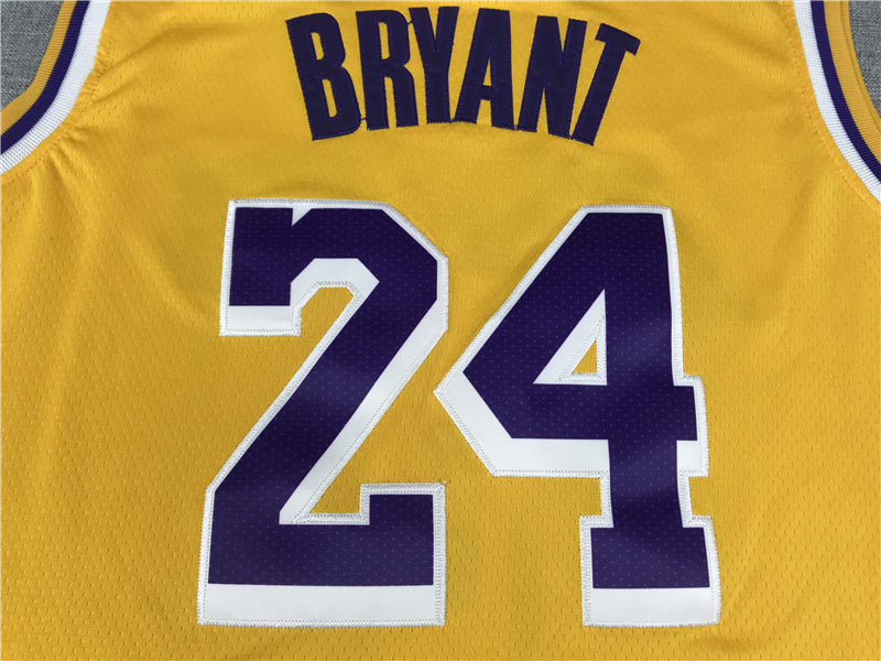 Men's Los Angeles Lakers Kobe Bryant #8-24 Yellow Swingman Player Jerseys