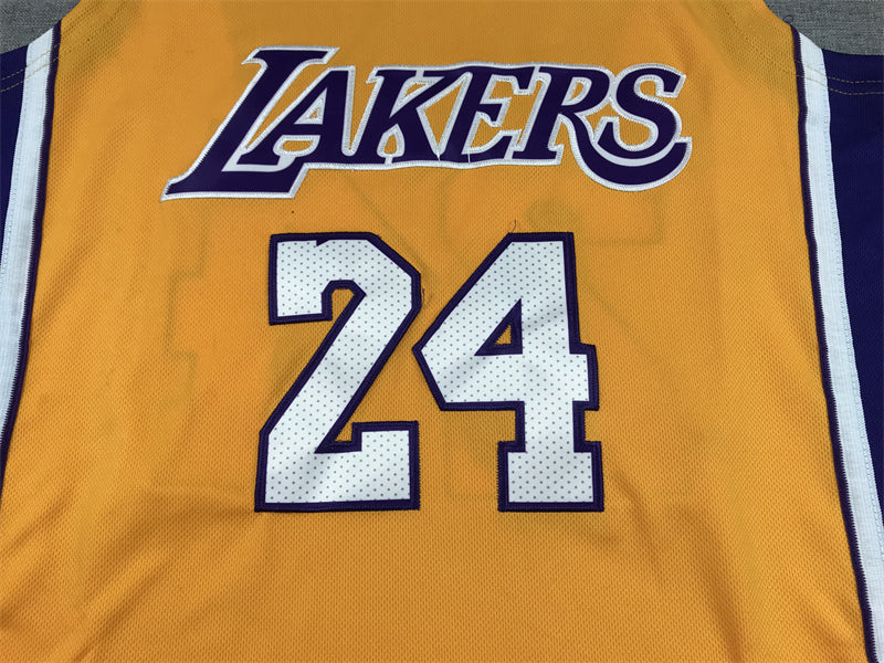 Men's Los Angeles Lakers Kobe Bryant #24 Gold 2007-08 Hardwood Classics Swingman Jerseys