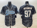 Men's Detroit Lions Aidan Hutchinson #97 Grey Camouflage Game Jerseys Joint Edition
