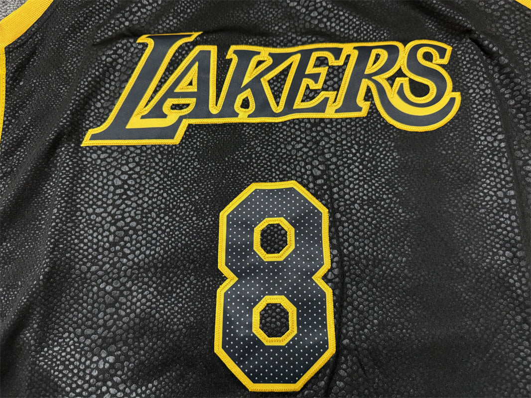 Men's Los Angeles Lakers Kobe Bryant #8-24 Black Swingman Jerseys