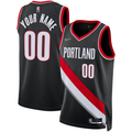 Men's Portland Trail Blazers Black 2021/22 Diamond Swingman Custom Jerseys - Icon Edition